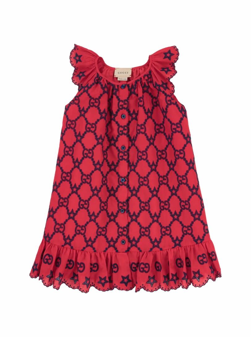 

Хлопковое платье Gucci, красный