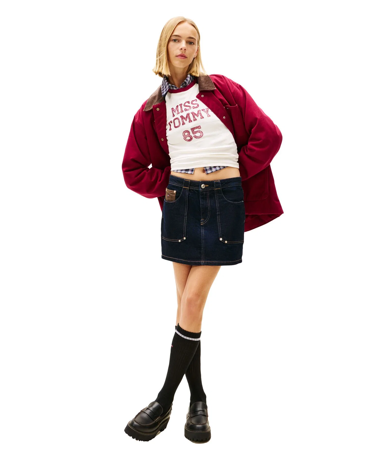 Женская джинсовая юбка TOMMY JEANS Мини — фото 2