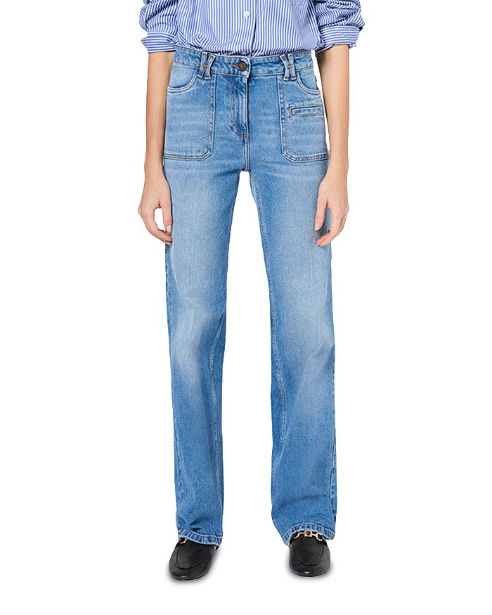 

Прямые джинсы Ava в синем цвете Gerard Darel, синий