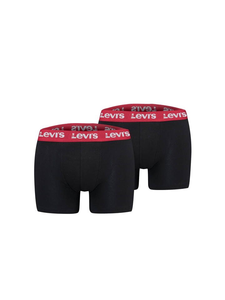 

Levi´s Боксерские шорты LEVIS Men Repeat Logo Boxer 2P в черно-красном цвете
