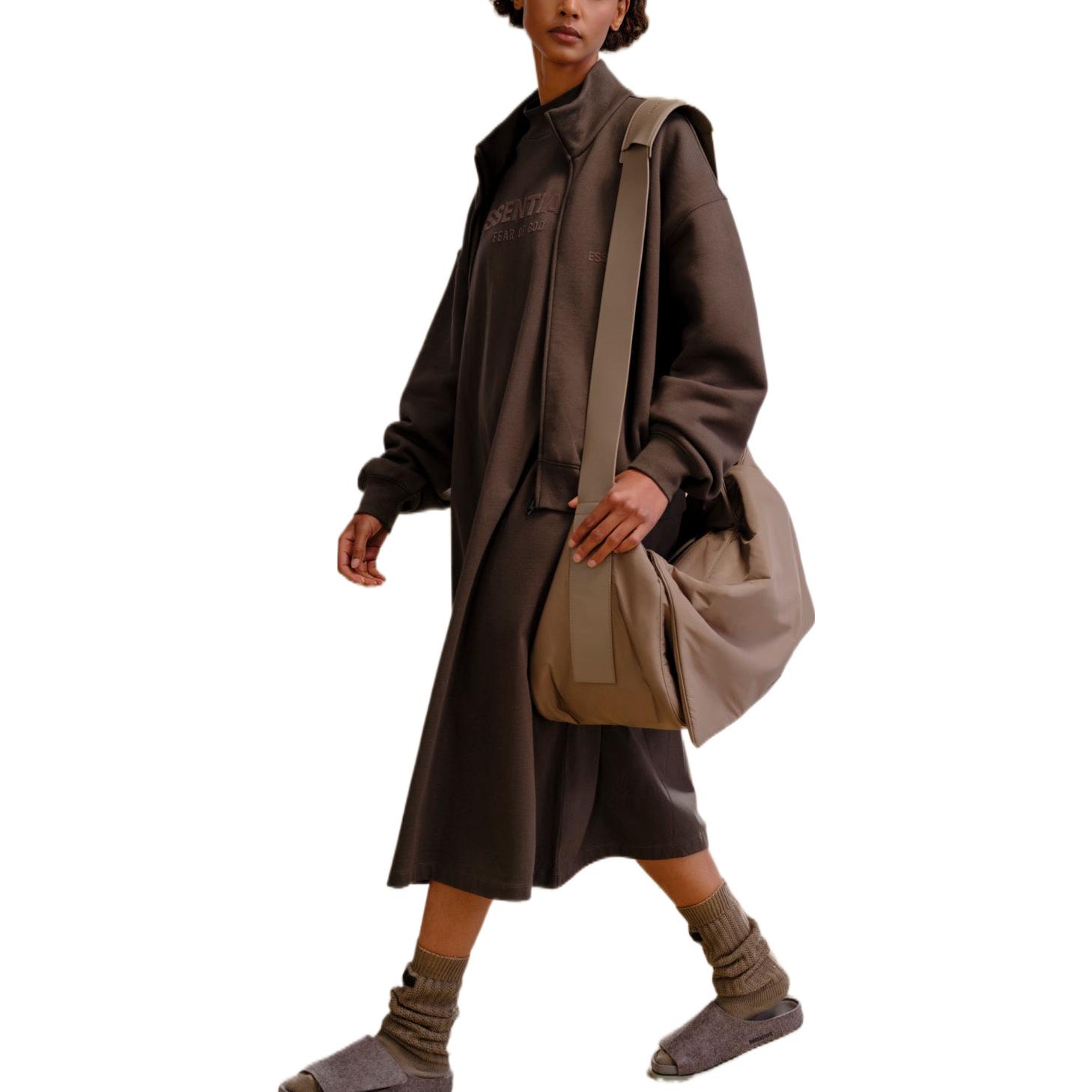 Футболка-платье 'Wood' Fear Of God Essentials, Древесный Кофе — фото 4