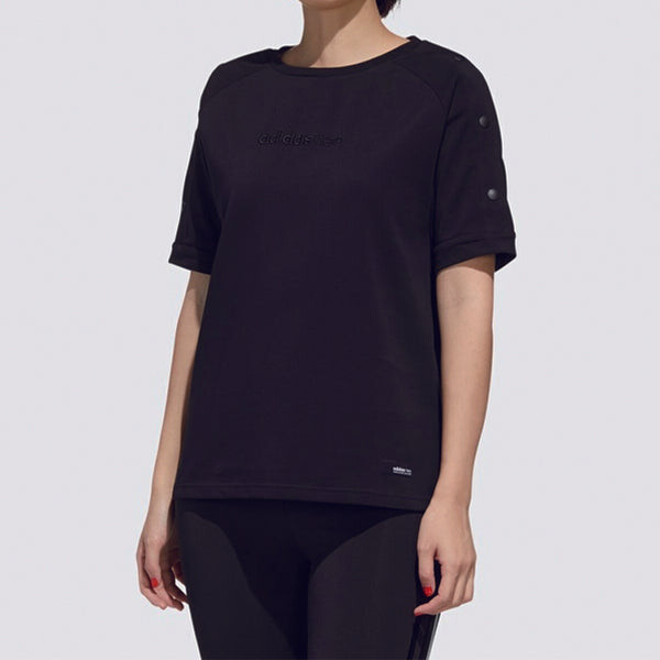 Футболка neo ss футболка спортивная с коротким рукавом Adidas, черный — фото 3