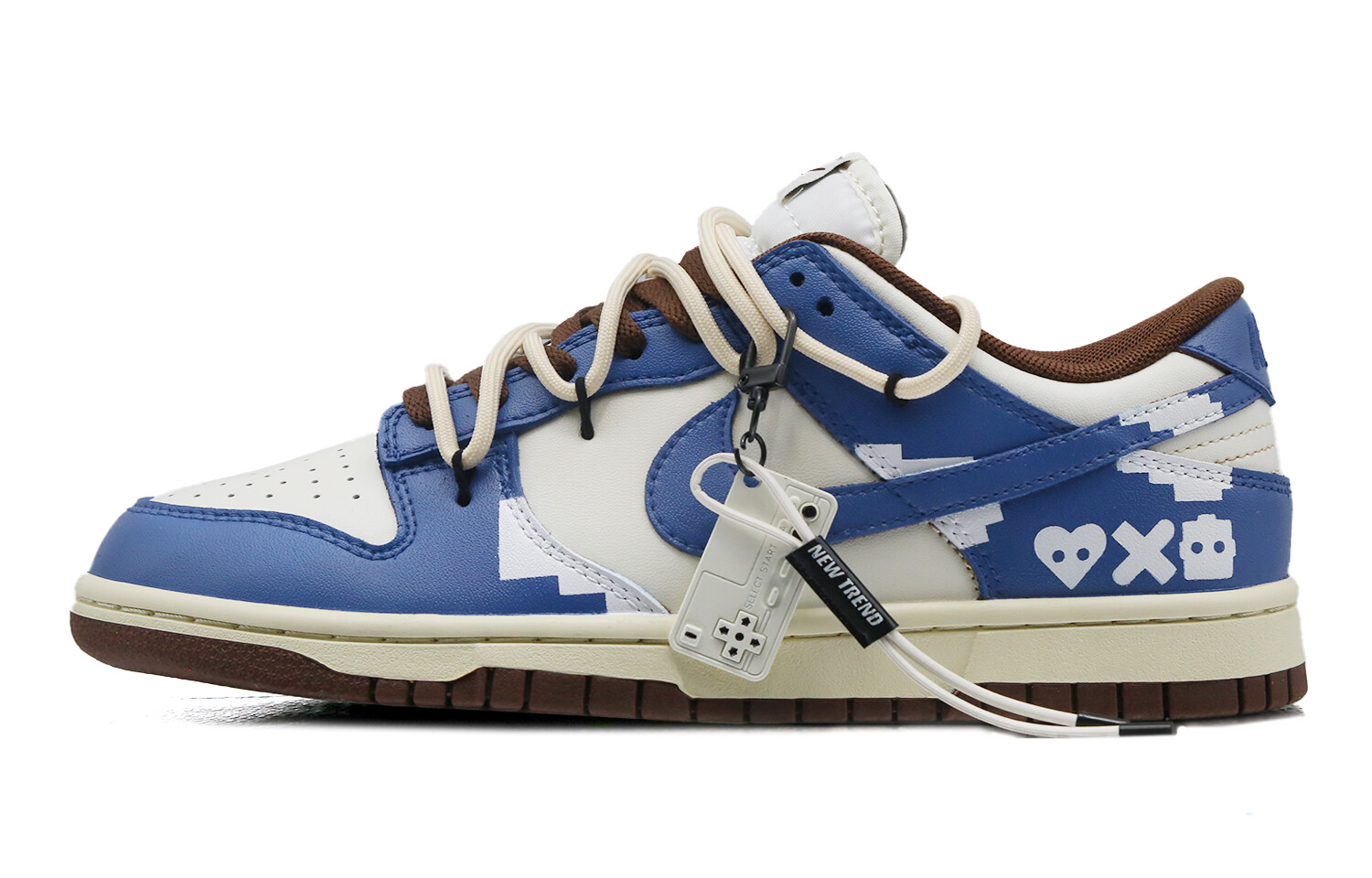 

Кроссовки Nike Dunk Skateboarding Shoes Women's Low-top White/blue, синий/белый