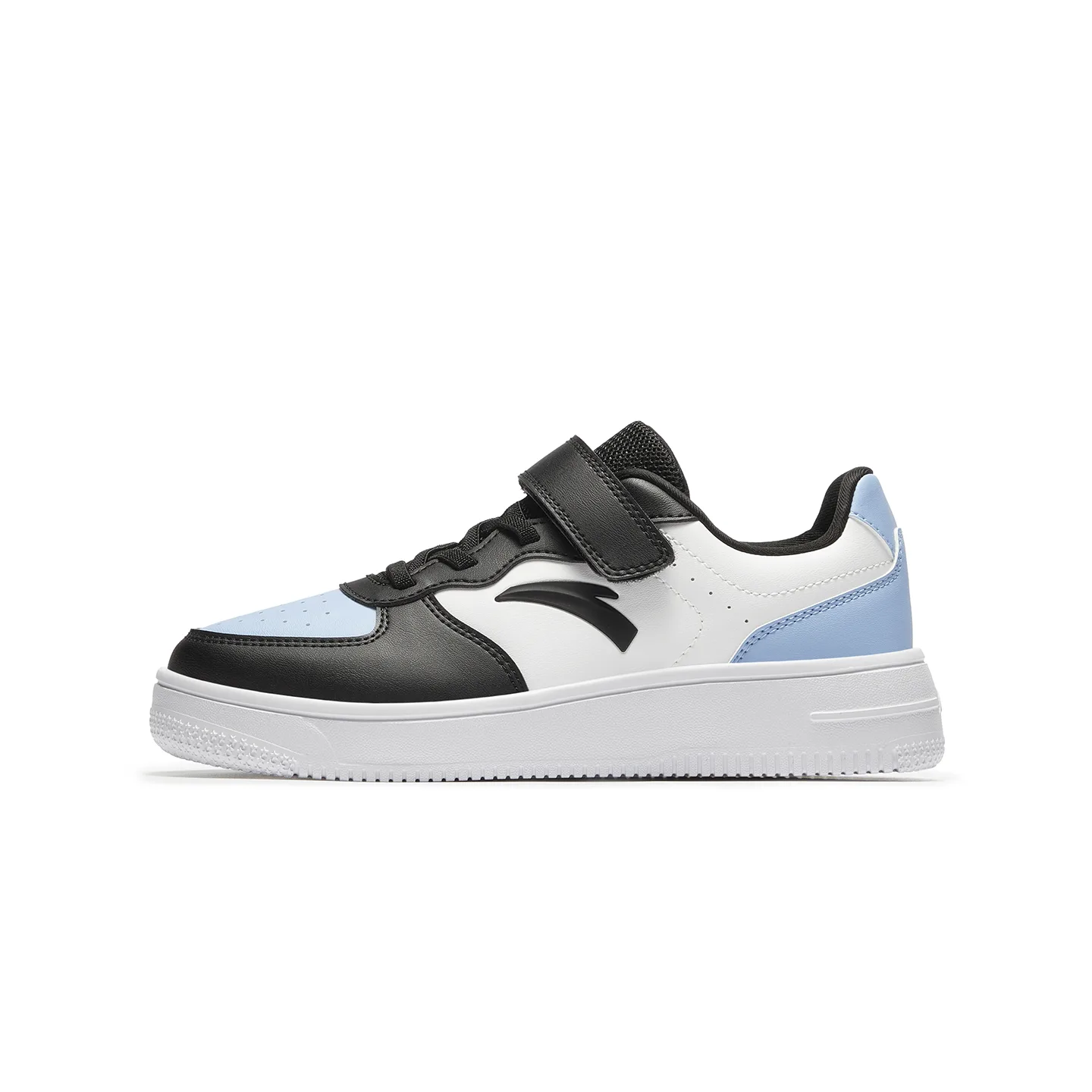 Synthetic Leather Rebound Lightweight Cushioning Low top детские кроссовки для скейтбординга Antakids, черный/hydrogen синий/anta белый