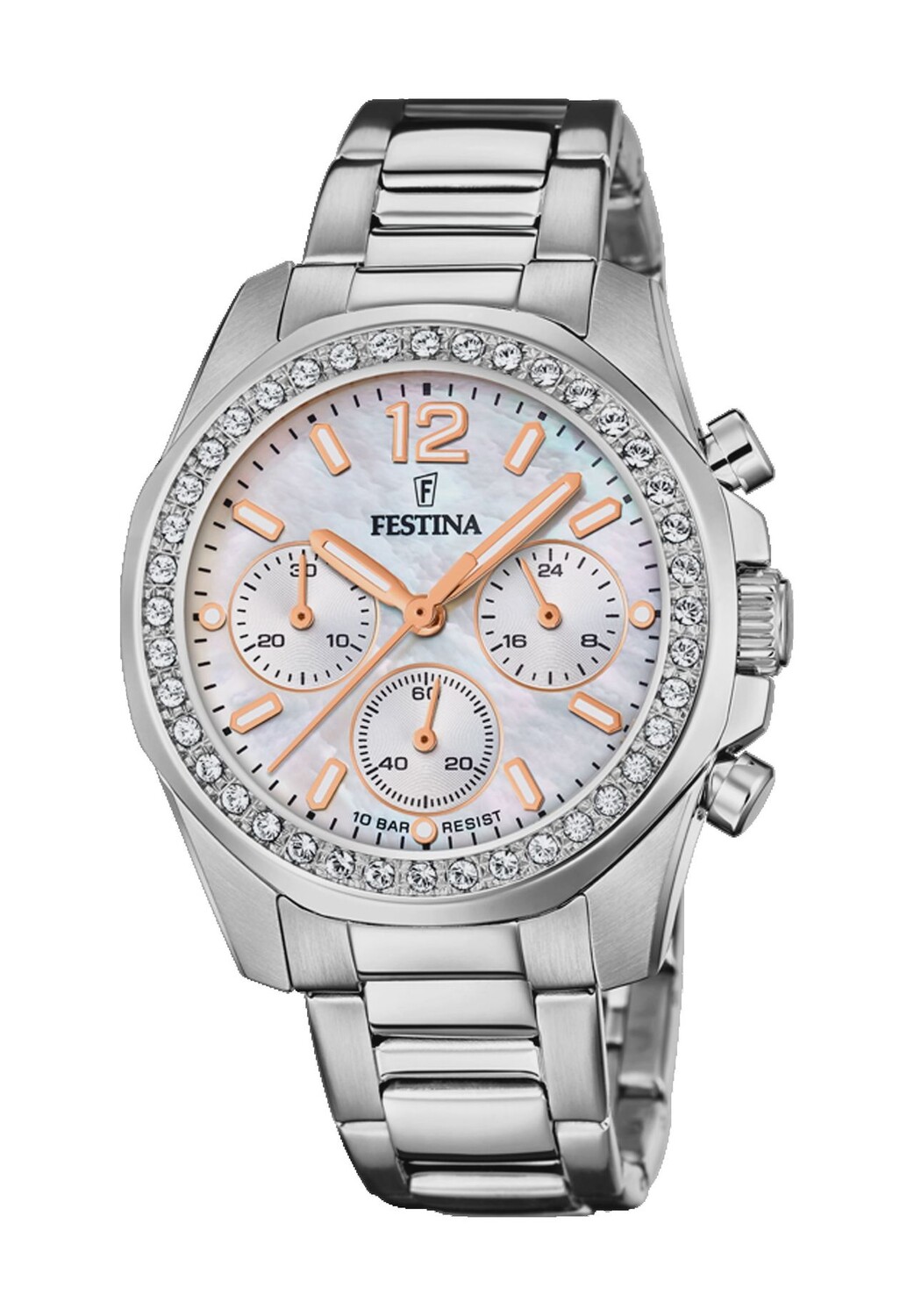 

Женский хронограф FESTINA, серебро