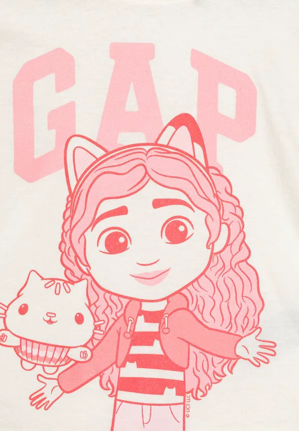 Футболка с принтом кукольного домика габби для девочки Gap, New Off White — фото 3