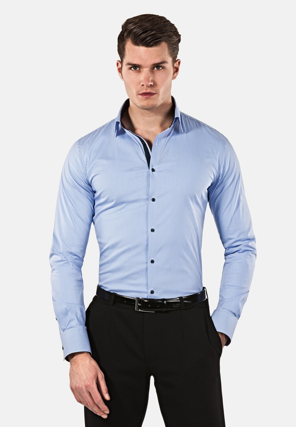 

Рубашка Super Tailliert Stretch Vincenzo Boretti, синий