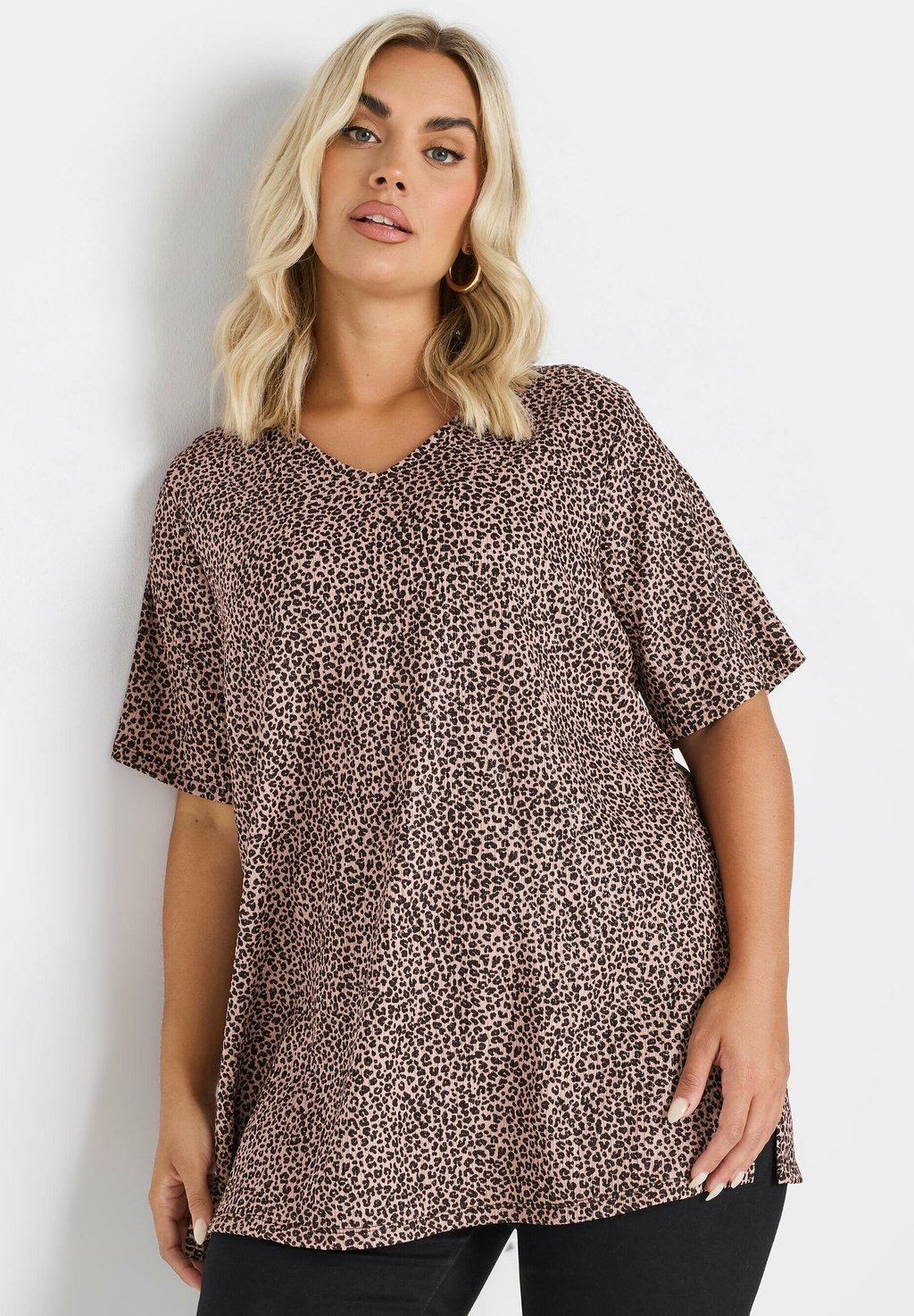 

Блуза PRINTED V-NECK Yours Clothing, розовый