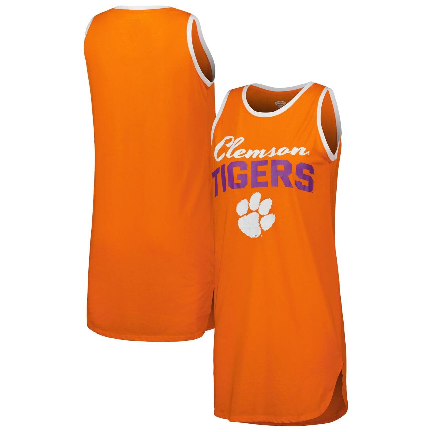 

Женская ночная рубашка Concepts Sport оранжево-белая майка Clemson Tigers