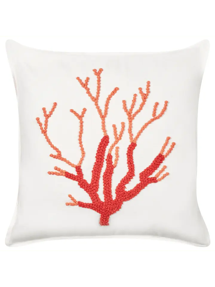 

Декоративная подушка Beliani Deko CORALIUM, цвет weiß/rot/orange