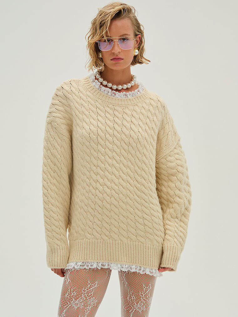 

Миланский свитер For Love & Lemons, белый