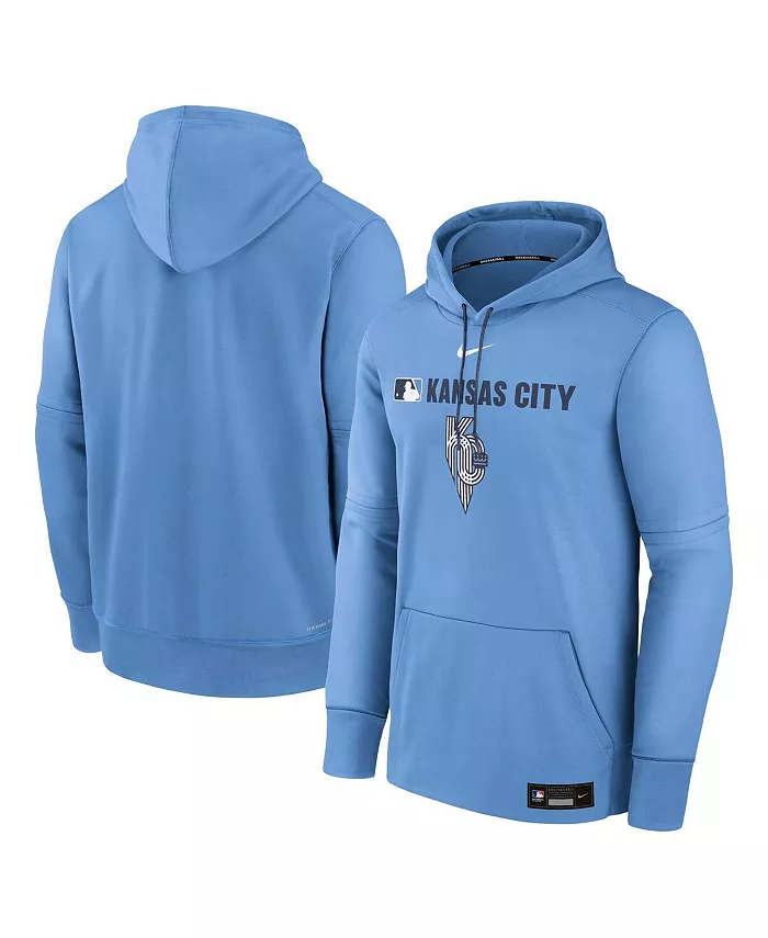 

Мужская светло-голубая толстовка с капюшоном Kansas City Royals Authentic Collection City Connect Therma Pullover Nike