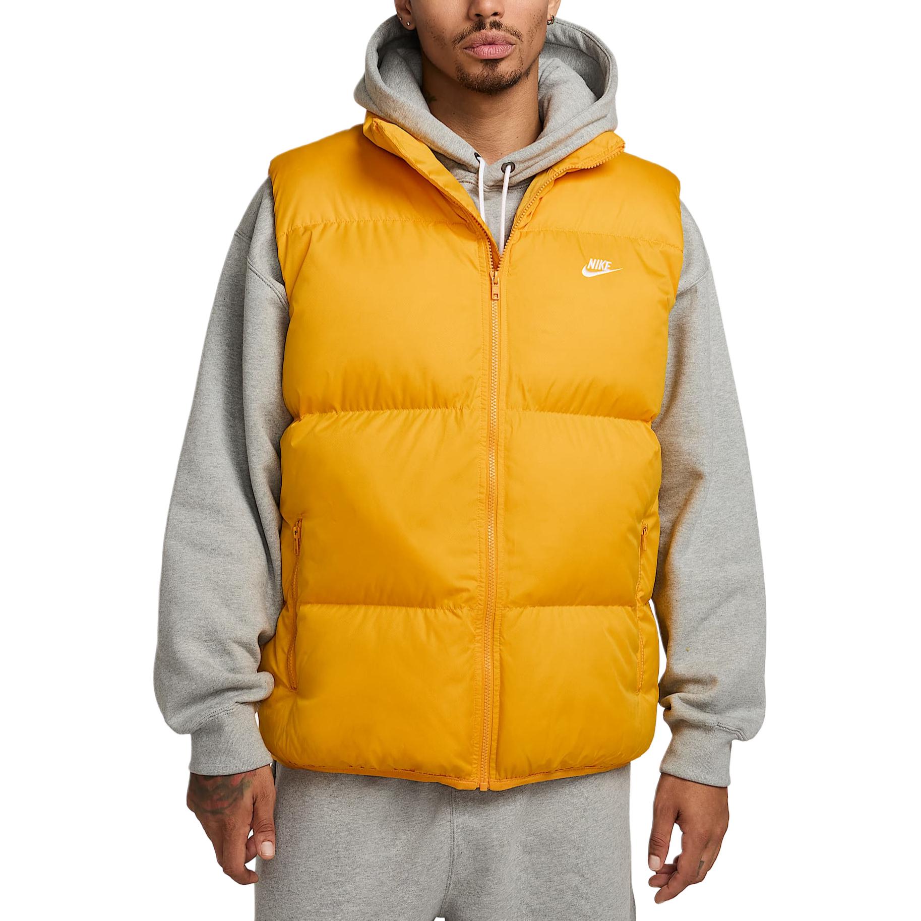 

Nike Мужская водоотталкивающая пуховая жилетка, University Gold/White