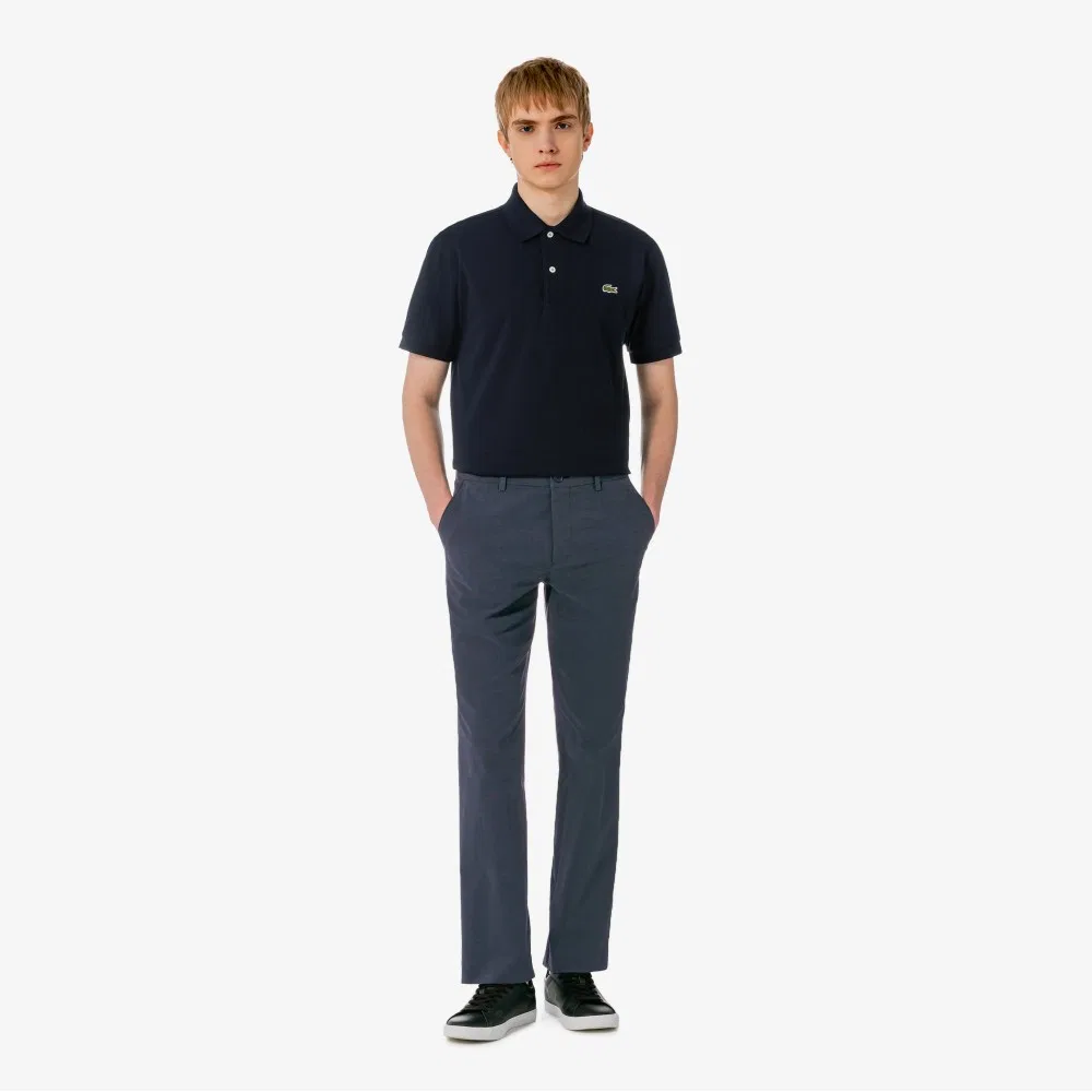 Мужские чиносы из пряжи 추연사, тёмно-синие, от Lacoste — фото 4
