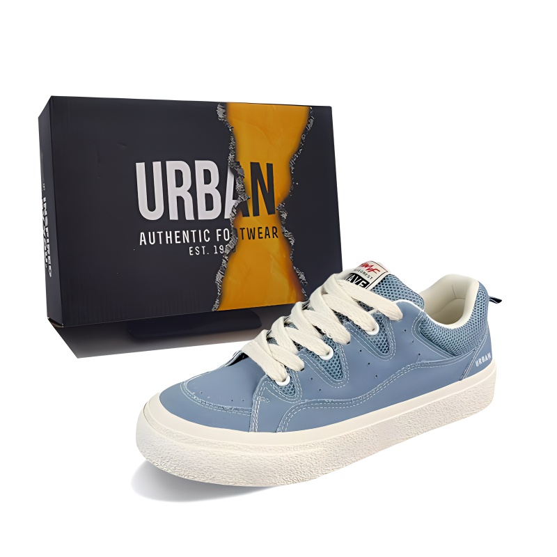 URBAN AUTHENTIC Антискользящие износостойкие низкие скейтерские кроссовки мужские серые, цвет Gray — фото 3