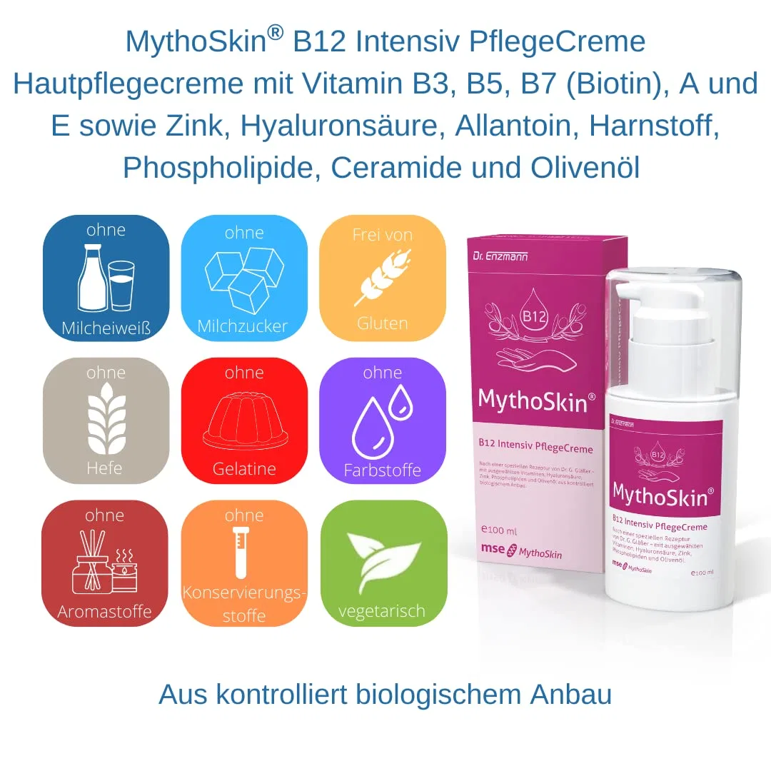 Крем для лица Mse Pharmazeutika Gmbh — Интенсивный антивозрастной с витамином B12, от MythoSkin, 100 мл