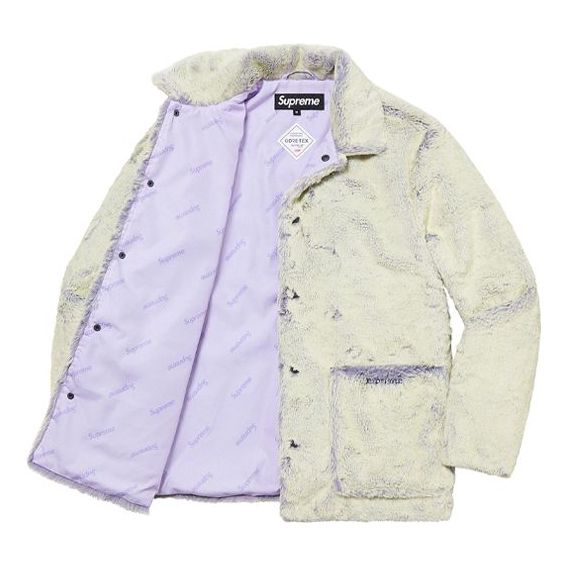 Пальто Supreme 2-Tone Faux Fur Shop Coat 'White Purple' — фото 3