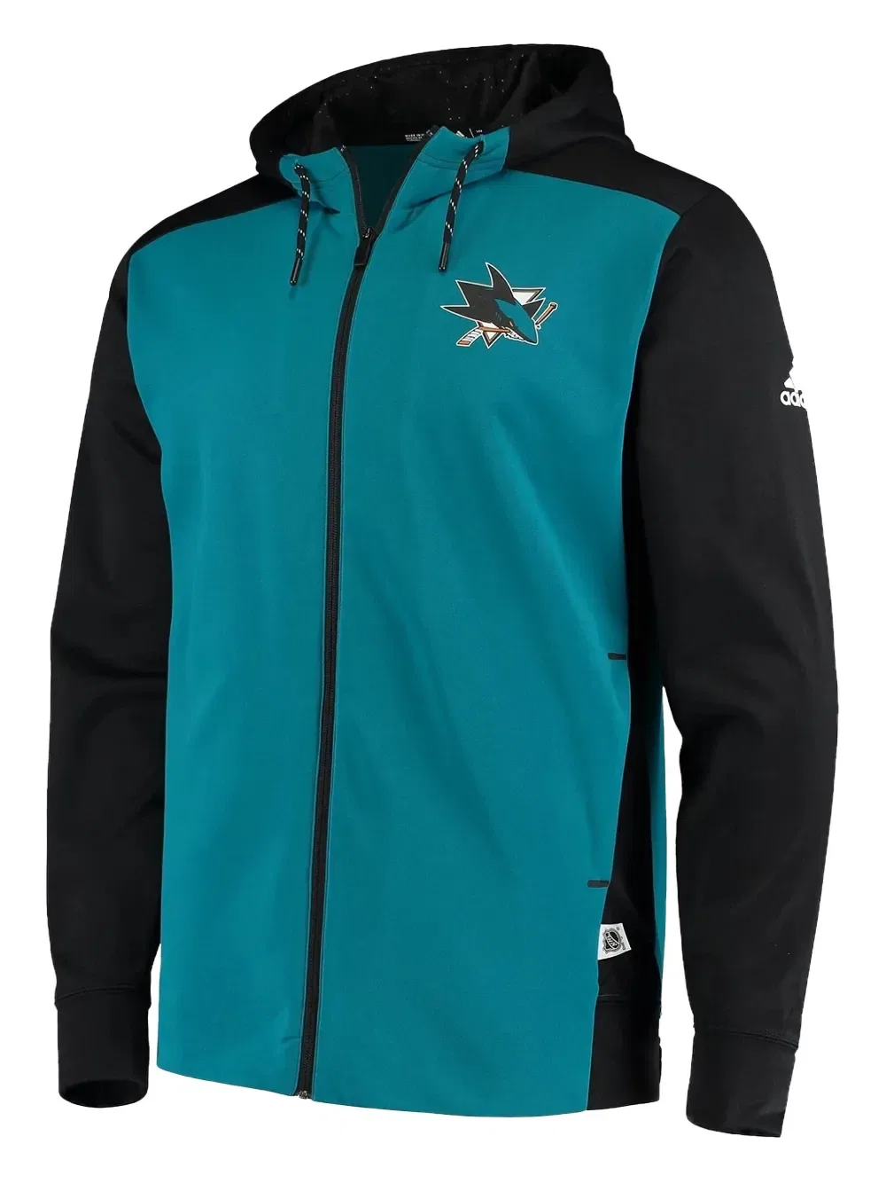 Толстовка с застежкой-молнией San Jose Sharks Adidas, синий