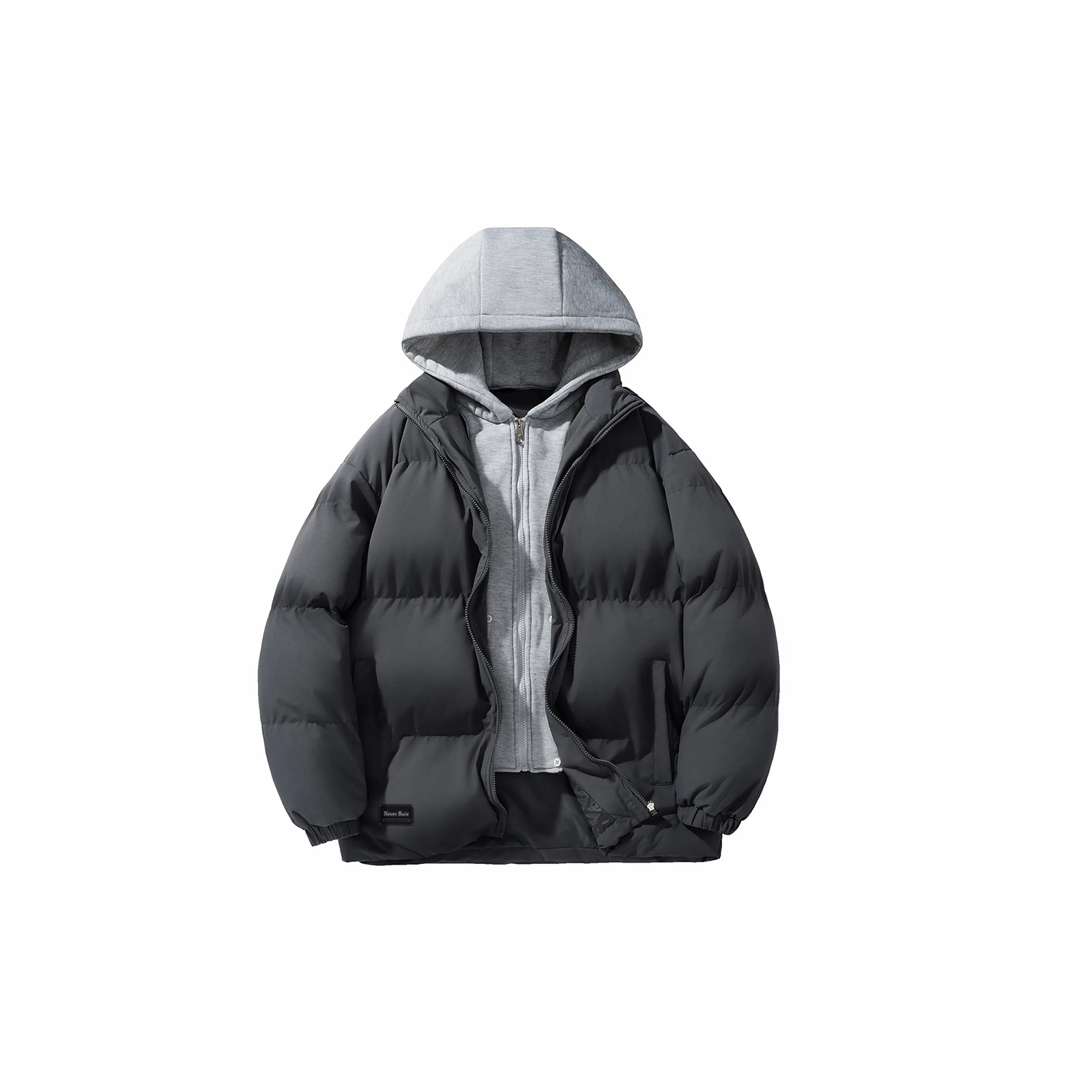 

Пуховик Unisex NEVER RULE, серый