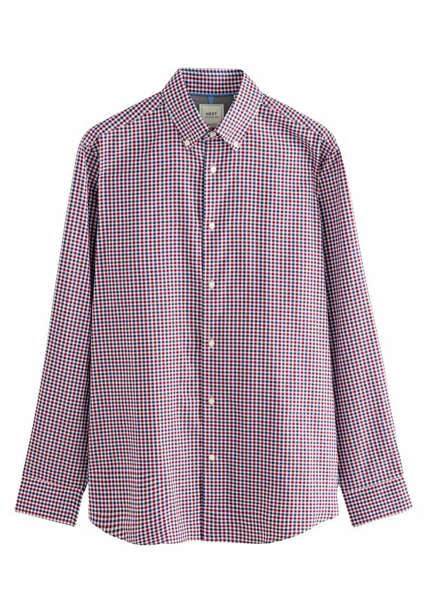 Рубашка оксфорд из 2 штук, легко гладится утюгом. Next, Blue Gingham Red Gingham — фото 2
