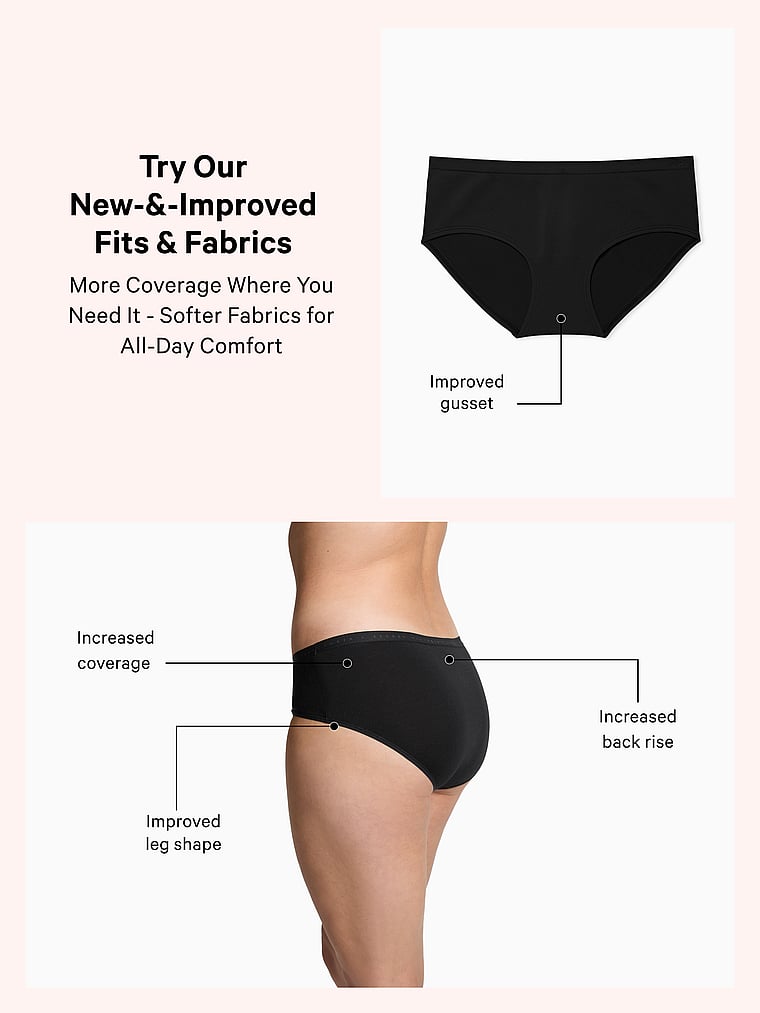 Трусики-Хипхаггеры из эластичного хлопка Victoria'S Secret, smooth black — фото 4