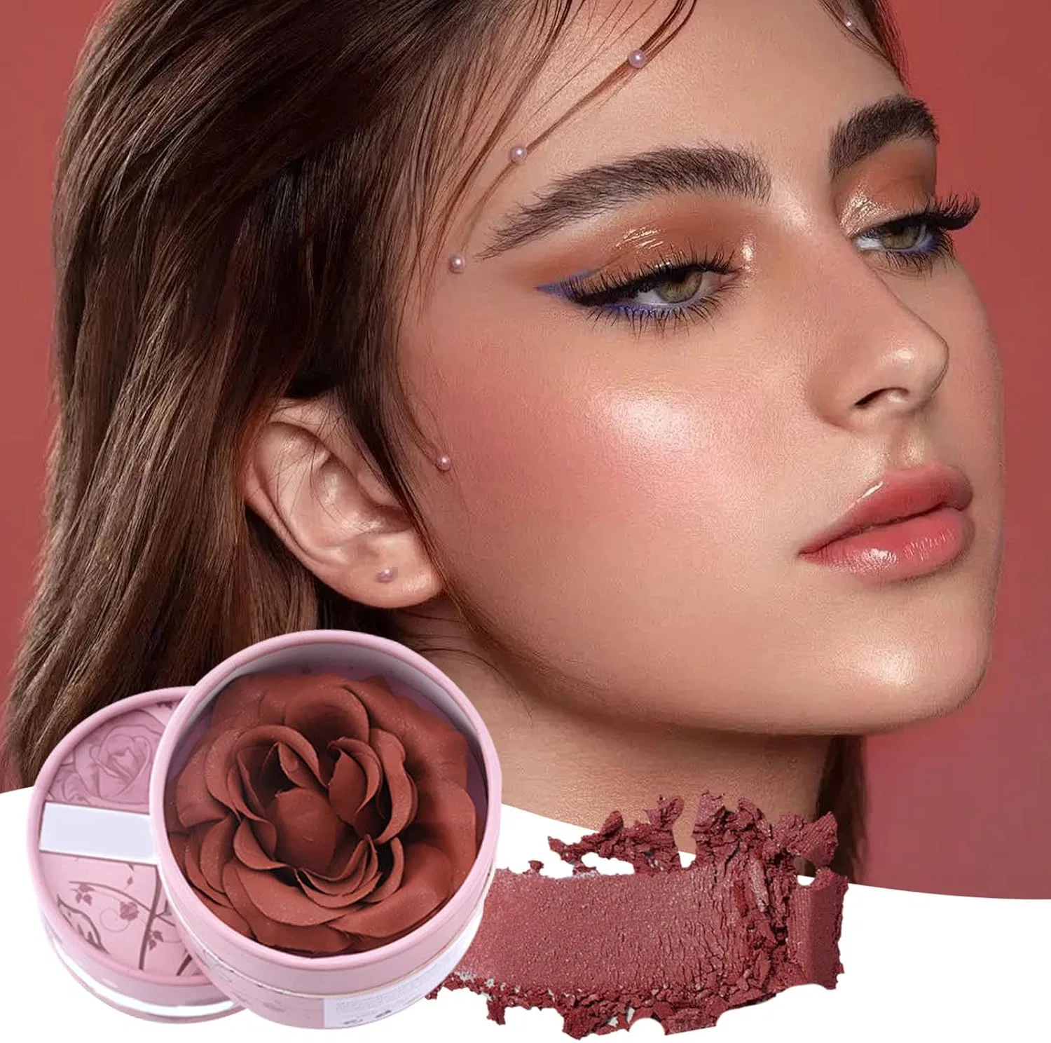 Румяна с ароматом розы 3D Petal Rose Blush, 6# — фото 3