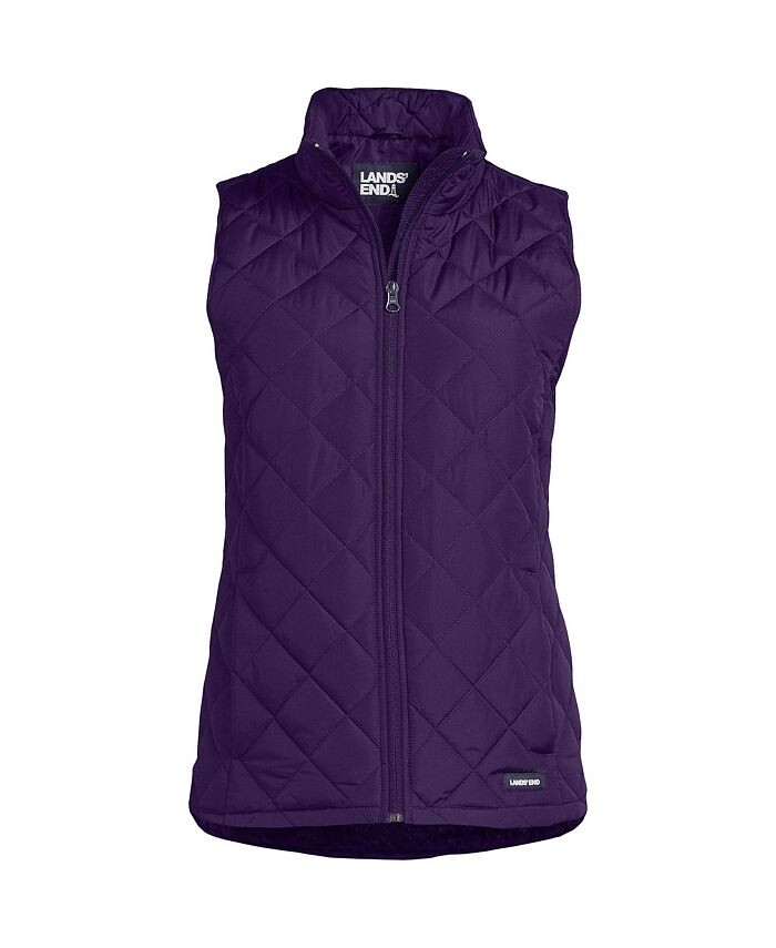 

Женский утепленный жилет для миниатюрных размеров Lands' End, фиолетовый