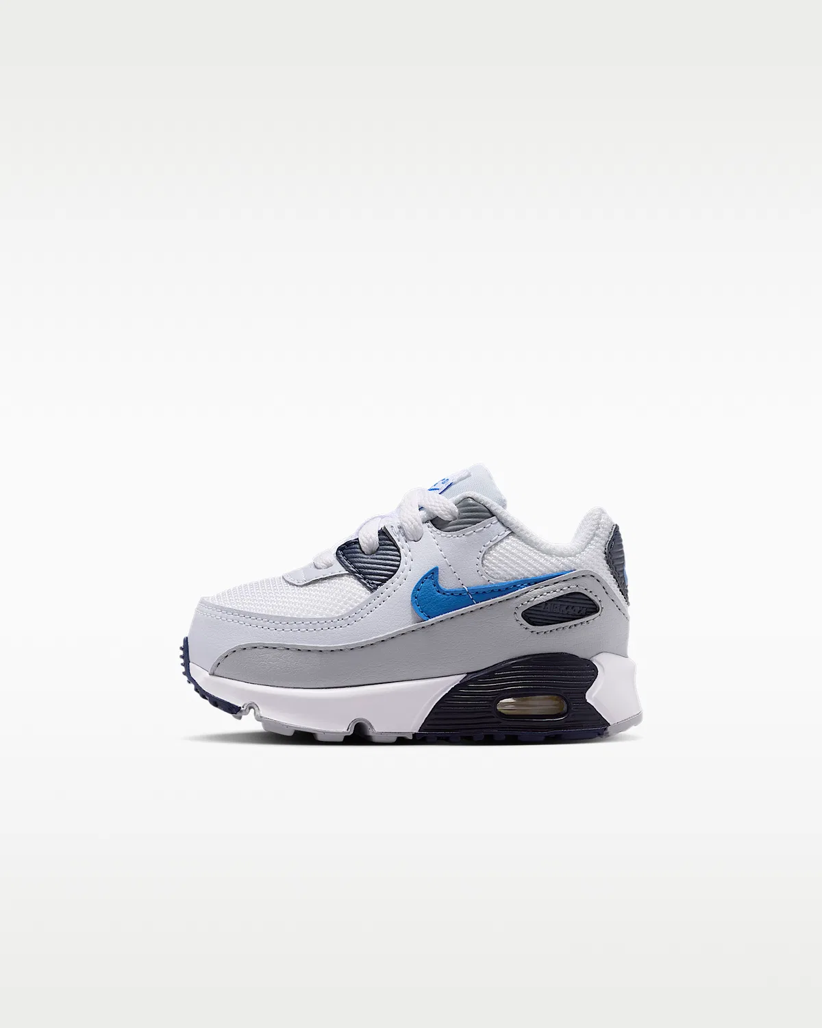 Детские кроссовки Nike Air Max 90, White/Midnight Navy/Football Grey/Blue Crystal