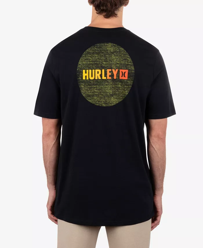 

Мужская футболка с круглым градиентом с коротким рукавом Circle Gradient Hurley, черный