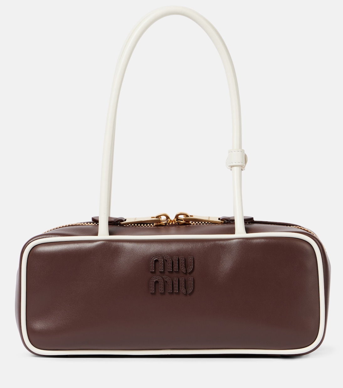 

Кожаная наплечная сумка Beau Miu Miu, Radica+Bianco