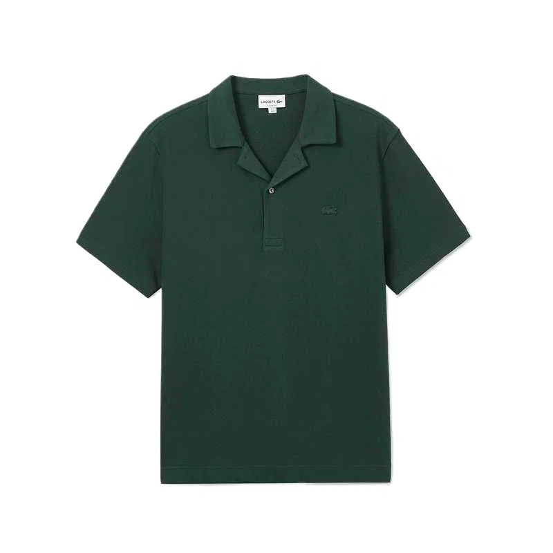 Поло с коротким рукавом с патчем логотипа LACOSTE, Forest Green