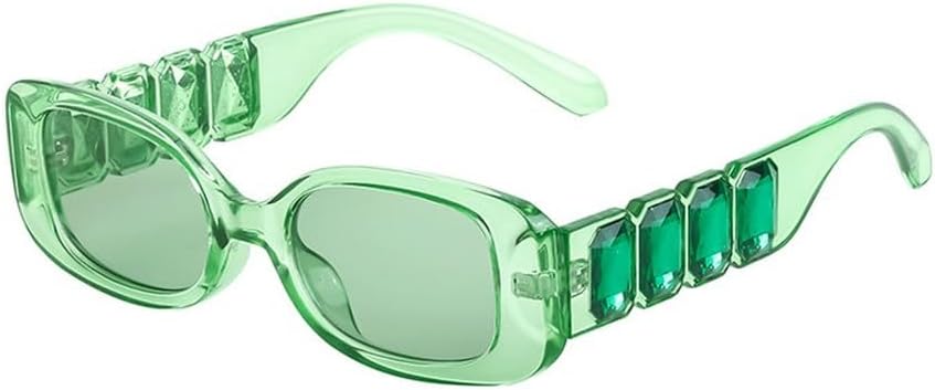 

Прямоугольные солнцезащитные очки для женщин, модные прямоугольные солнцезащитные очки для мужчин, маленькая оправа, квадратные солнцезащитные очки, заушники с бриллиантами WNCKSQ, C4green