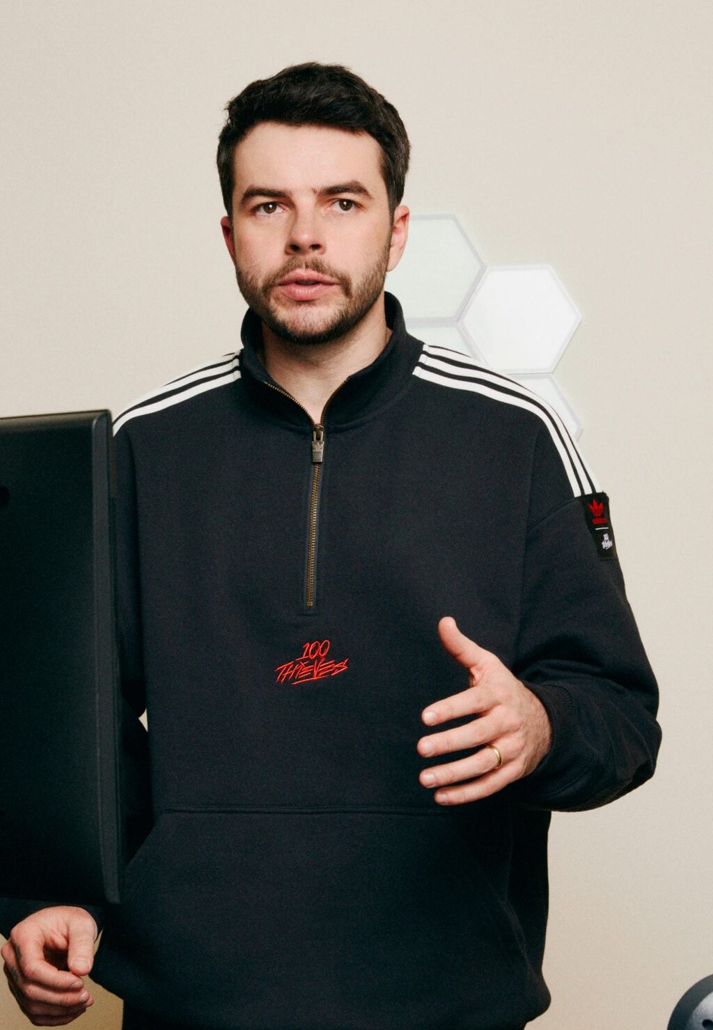 

Толстовка 100 Thieves adidas Originals, черный