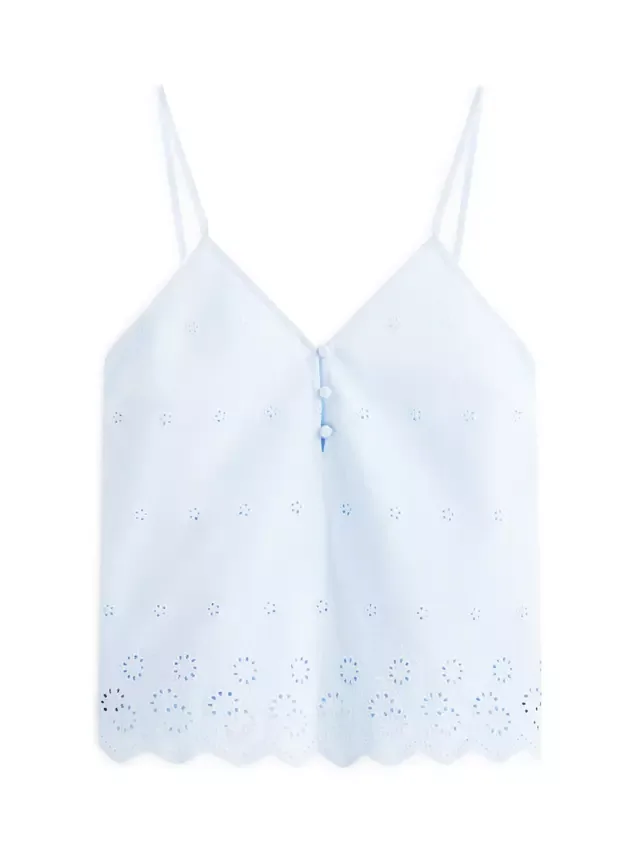 Короткий пижамный комплект Broderie Anglaise с вышивкой, сладкий синий Tommy Hilfiger — фото 3