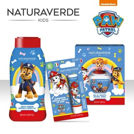 Naturaverde Kids Paw Patrol Ванильный бальзам для губ с маслом какао для детей с органическим маслом ши и фильтрами UVA-UVB SPF 15 5,7 мл Губная помада — фото 3