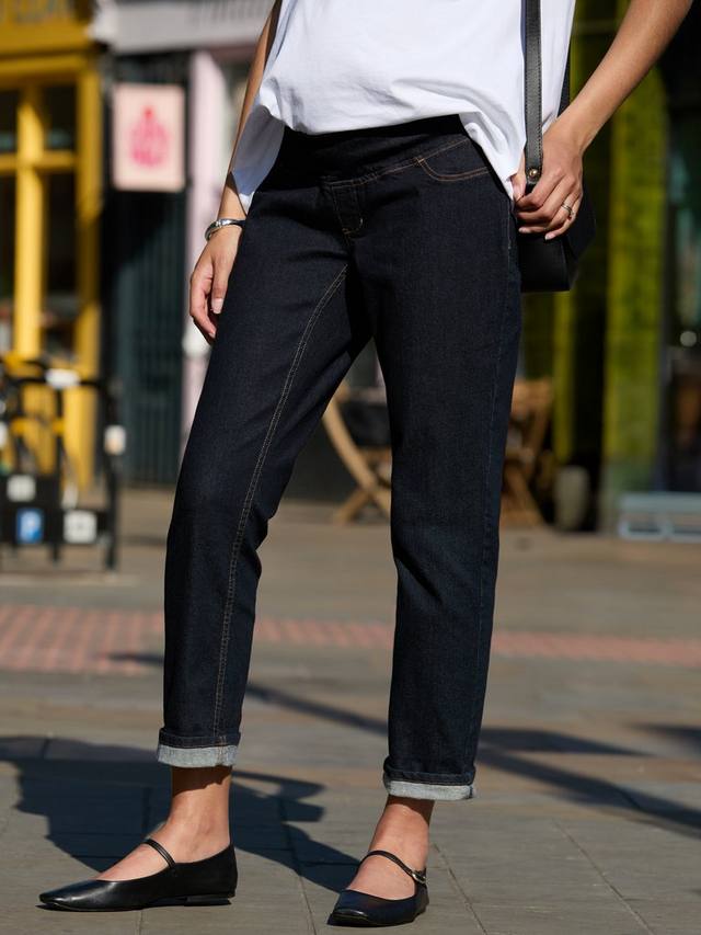 

Беременные джинсы бойфренды Over The Bump Isabella Oliver, Dark Blue