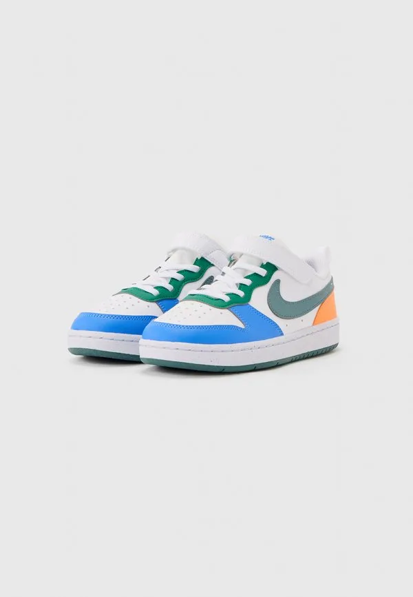Кроссовки court borough recraft Nike Sportswear, White/Mineral Slate/Malachite/Blue Crystal/Total Orange — фото 2