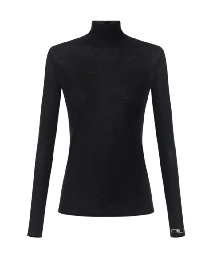 

Черный свитер с логотипом. Elisabetta Franchi, черный