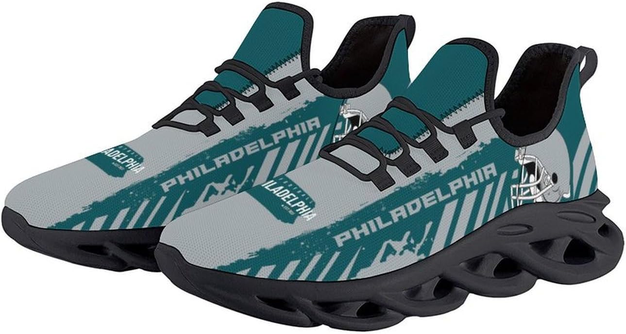 

Мужские кроссовки для американского футбола Flex Control, повседневные, дышащие, для фанатов спорта, для тренировок в зале, на каждый день, без шнурков, идеальный подарок для дня игры Zsx74B, For Philadelphia