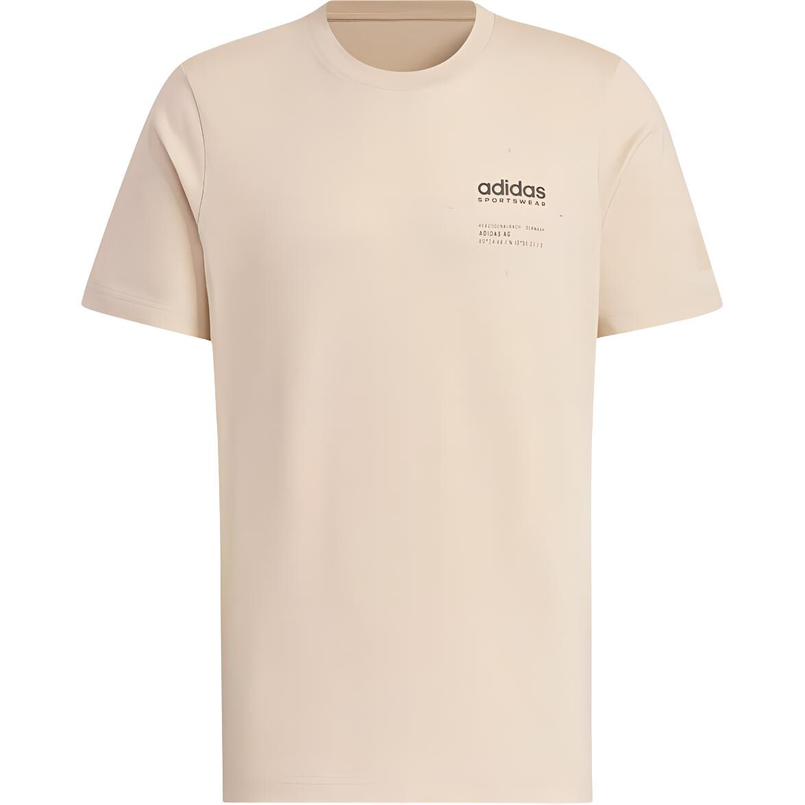 

Футболка унисекс бежевая/черная Adidas, черный