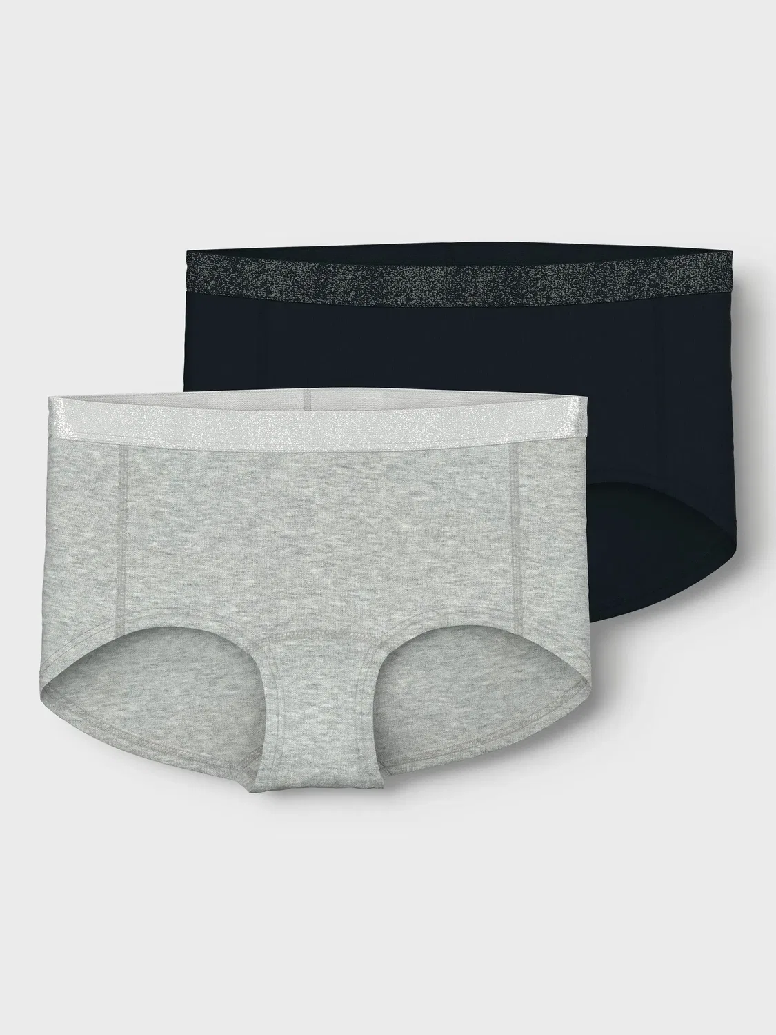 Трусы 2er-Pack Name it, black/grey melange — фото 4
