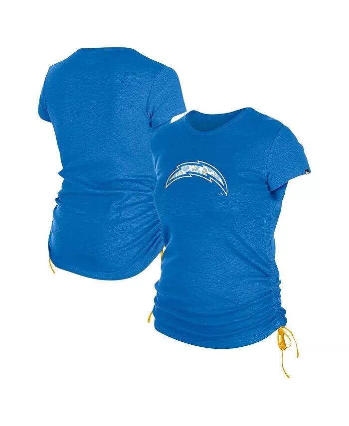 

Женская футболка Los Angeles Chargers цвета Powder Blue с рюшами по бокам New Era
