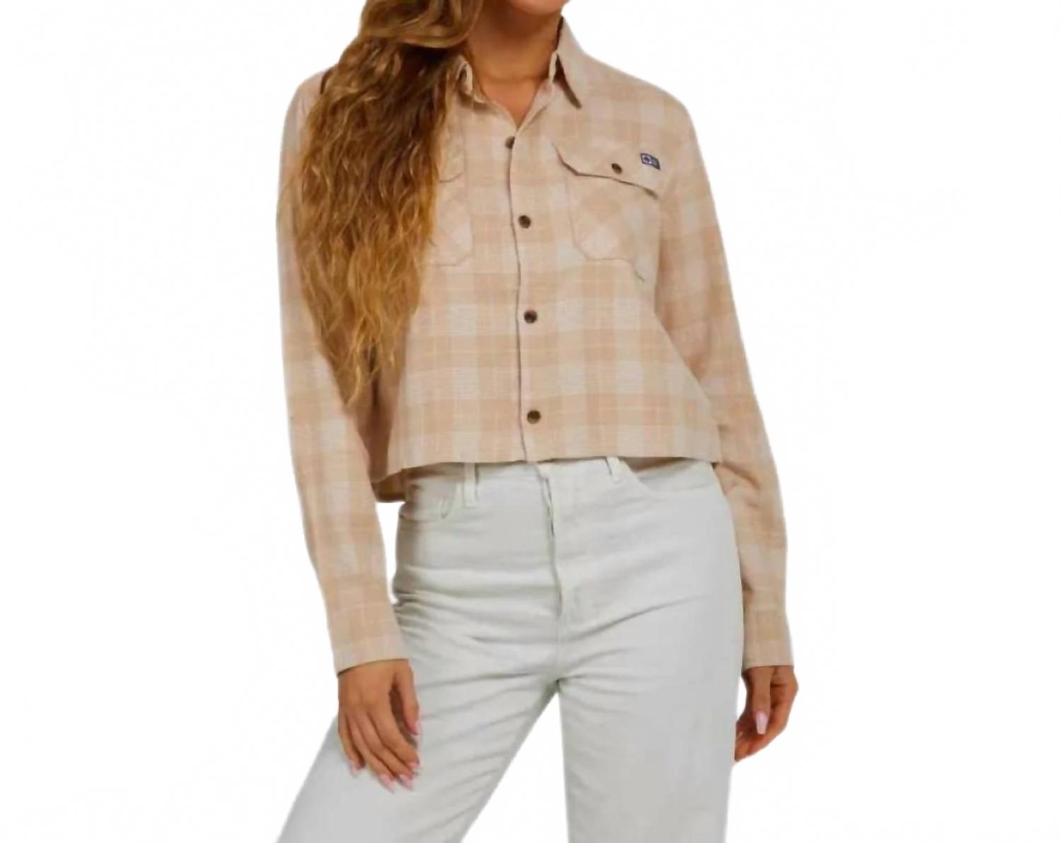 

Рубашка Stay Golden Crop Flannel Shirt песочный Salty Crew, песочный