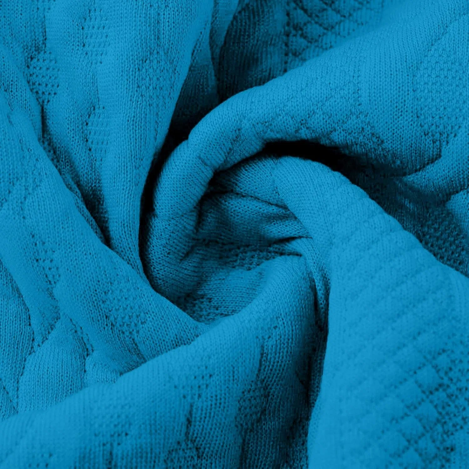 Женский свитшот с четверть-застежкой, текстурированный, Sky Blue — фото 2
