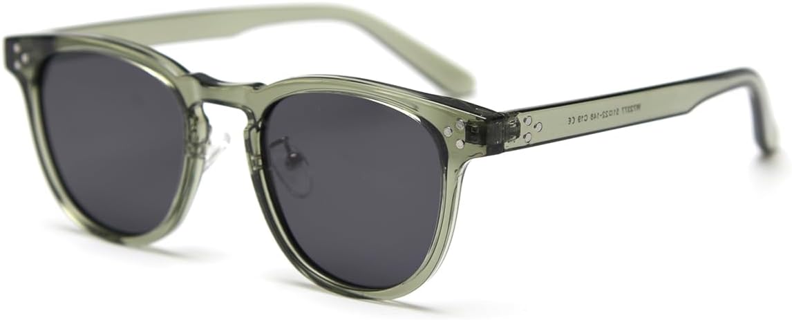 

Солнцезащитные очки Tr90 в квадратной оправе, ретро, ​​поляризованные, для женщин, для мужчин, с защитой от УФ-излучения UV400, унисекс, в корейском стиле weiyuchen, Green With Grey