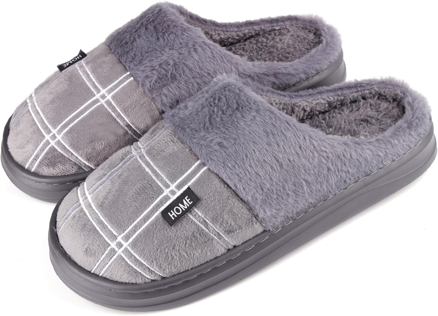 

Домашние тапочки ZICKYO больших размеров для мужчин, теплые, плюшевые, широкие, пушистые, из мягкой пены с эффектом памяти, большие размеры, для спальни, дома и улицы, размеры 7-16, серый