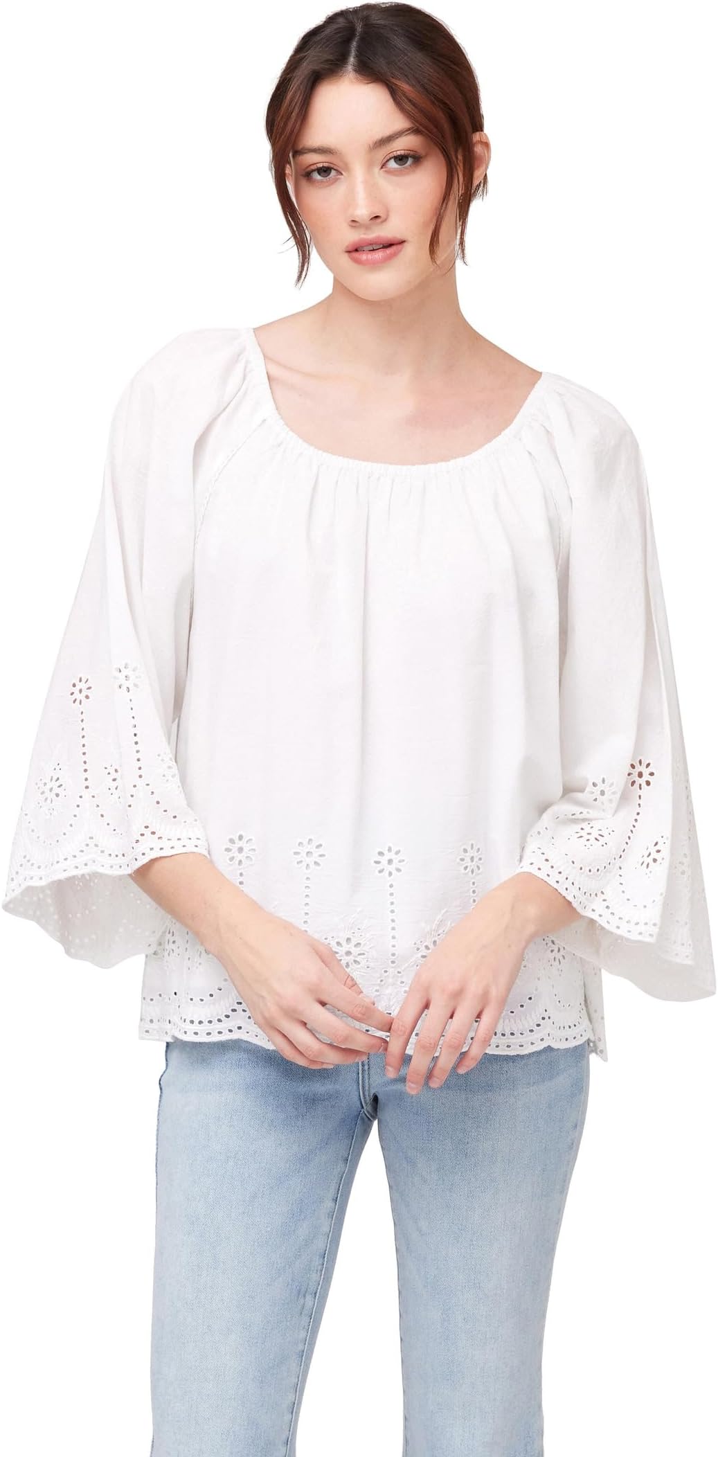 

Топ Karen Kane Flutter Sleeve Top, цвет Off-White