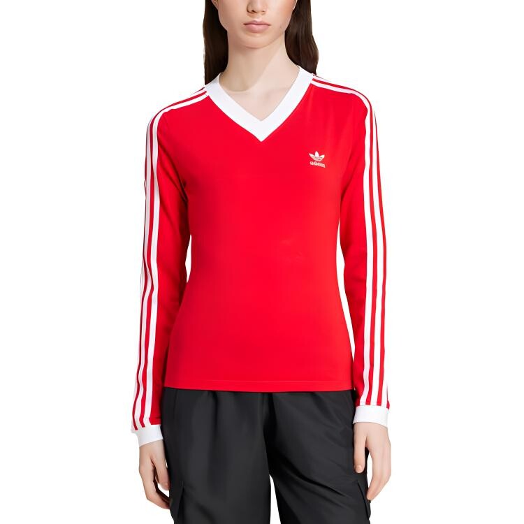 Рубашка женская красная Adidas Originals — фото 3