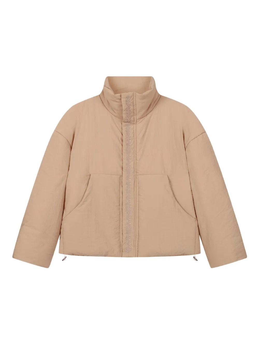 

Пуховик с вышивкой ROUGH., желтый