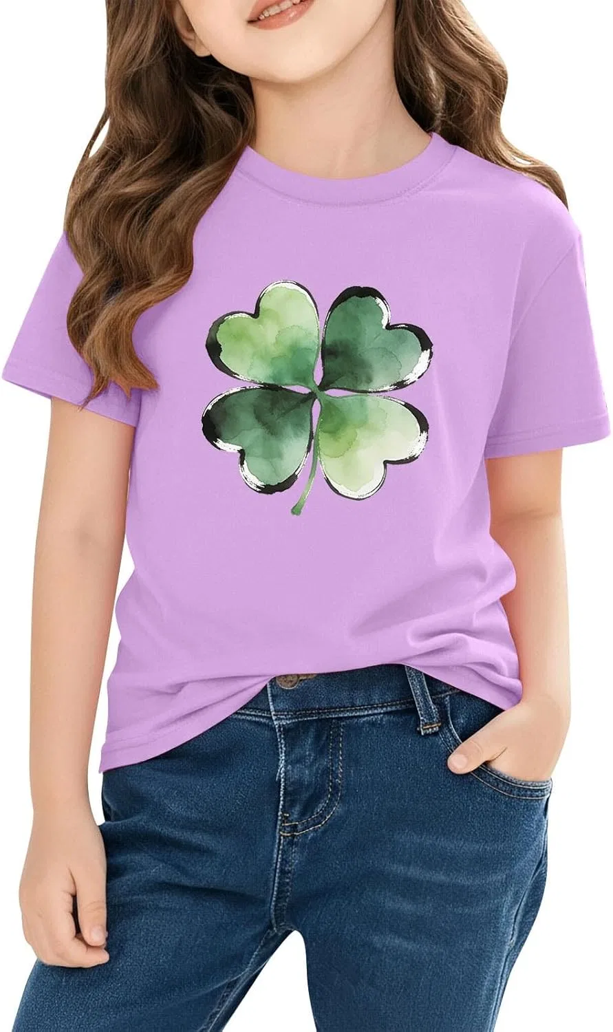 Футболка с принтом Shamrock, Zzalalana, Purple — фото 2